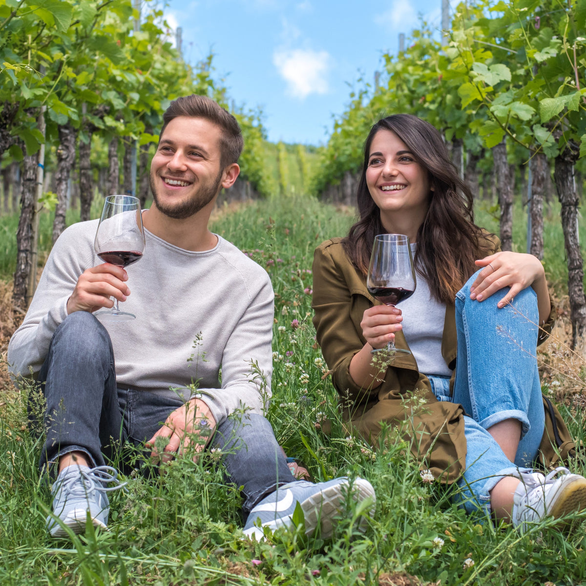 Thilo und Kathi im Weinberg