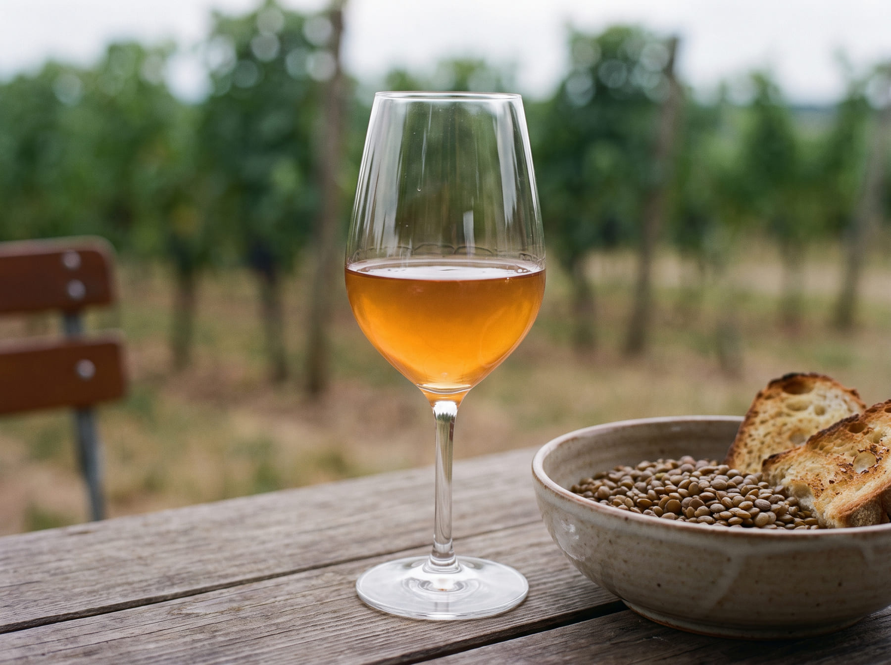 Ein Glas Maischevergoren und Tajine