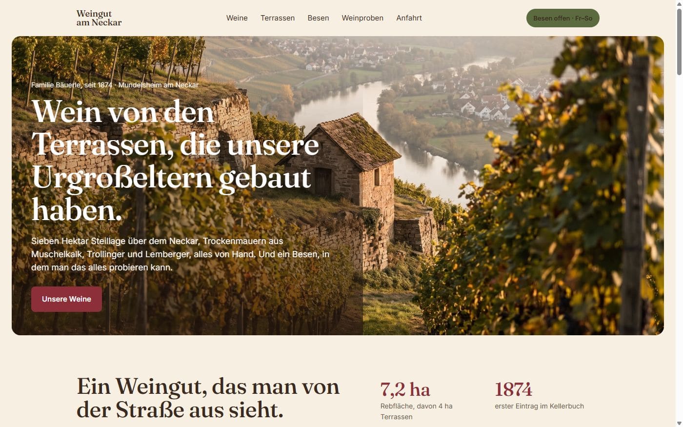 Weingut am Neckar, Württemberg